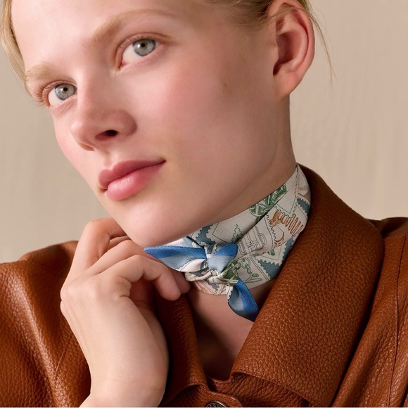 Hermes Le Philateliste du Faubourg Twilly light blue Birkin print - Picture 2 of 10